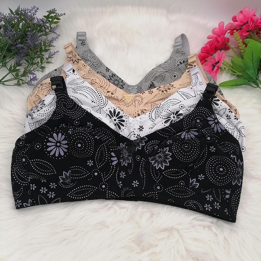 Full Coverage Bra - ผู้หญิงถ้วยใหญ่ไร้สาย Bra ผ้าฝ้ายชุดชั้นในนุ่มสบายทุกวัน 54F 52F 50F