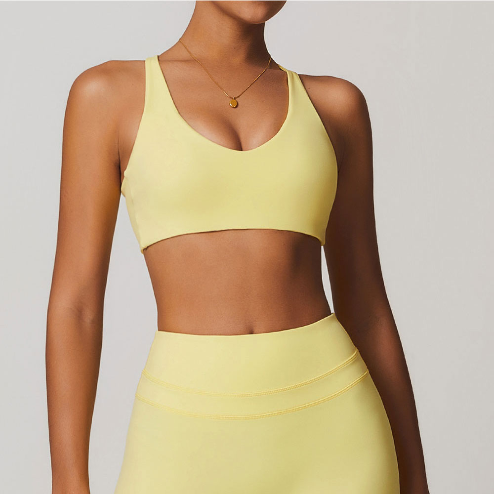Sports Bra Racerback - Juren สปอร์ตบราสปอร์ตบราแบบมีสายคล้องคอสำหรับเล่นกีฬาบราออกกำลังกายเล่นยิมโยคะแบบเซ็กซี่บราดันทรง