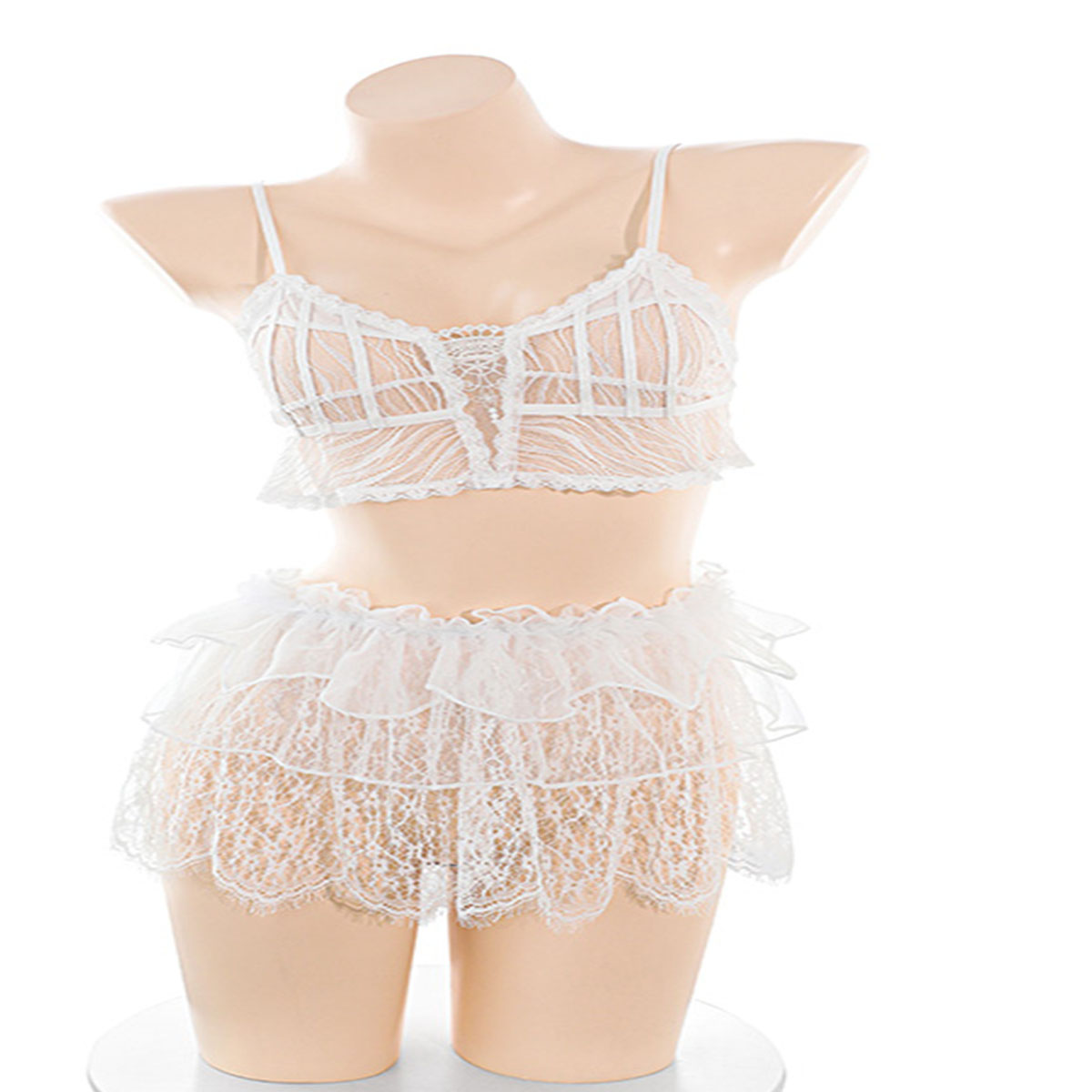 LISM ชุดชั้นในลูกไม้สีหวานสำหร - Lace Bralette Set บทวิจารณ์และราคา